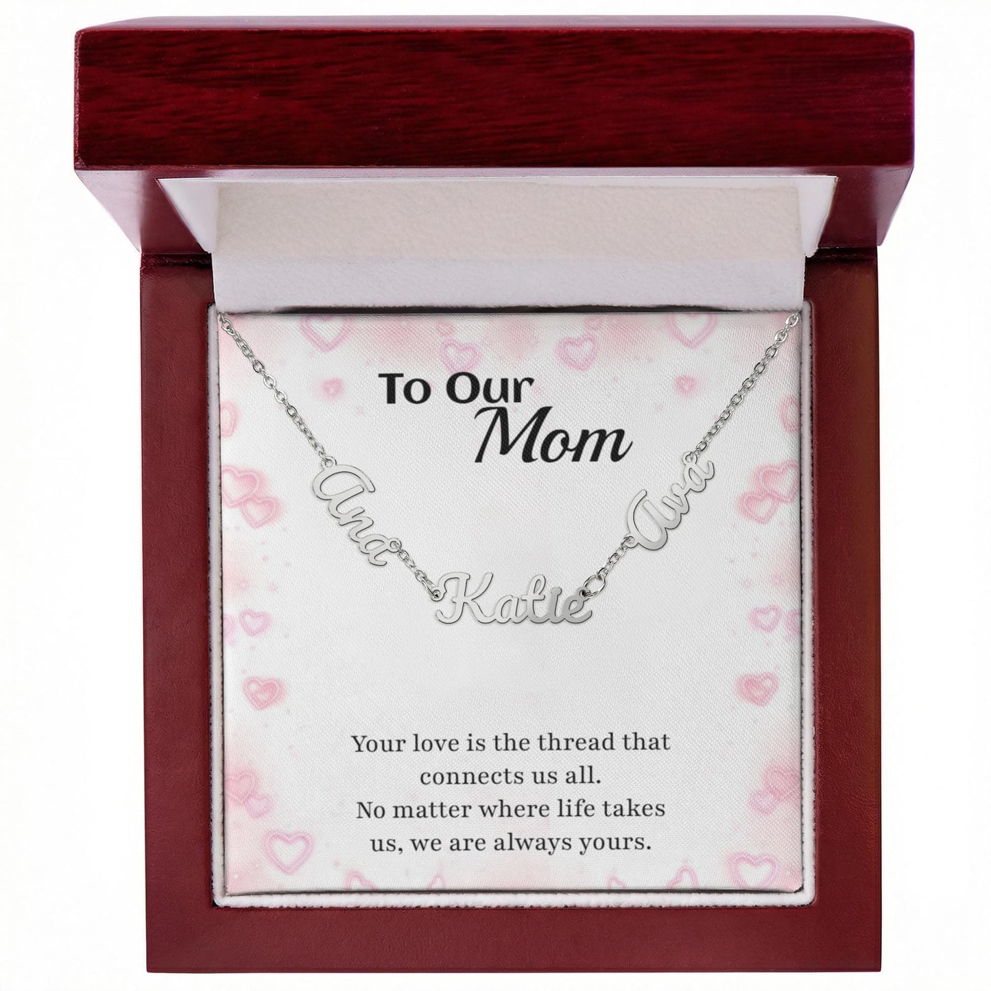 Personalized Name Necklace for Mom | 2–3 Names Custom Script Necklace | Family Necklace Gift for Her