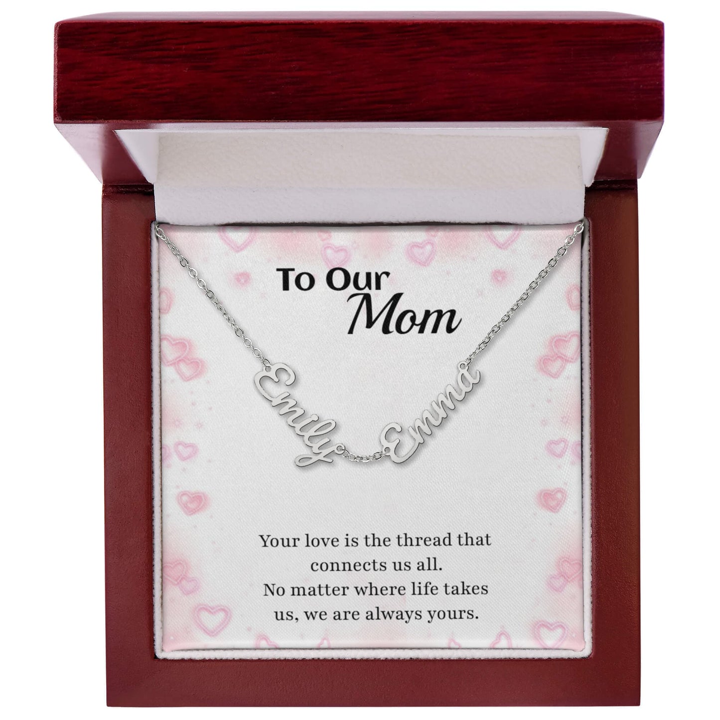 Personalized Name Necklace for Mom | 2–3 Names Custom Script Necklace | Family Necklace Gift for Her