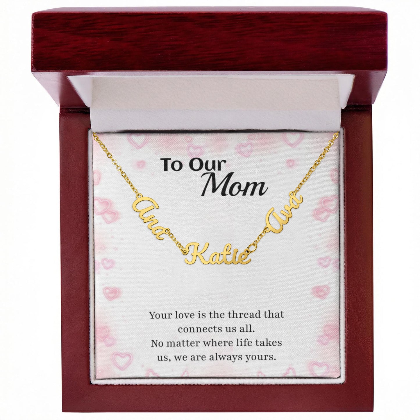 Personalized Name Necklace for Mom | 2–3 Names Custom Script Necklace | Family Necklace Gift for Her