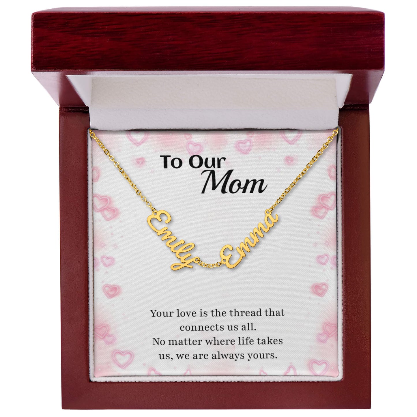 Personalized Name Necklace for Mom | 2–3 Names Custom Script Necklace | Family Necklace Gift for Her
