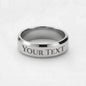 Custom Engraved Men's Ring – Personalized Name, Date or Message Ring | Stainless Steel, Black or Gold Finish Gift for Him