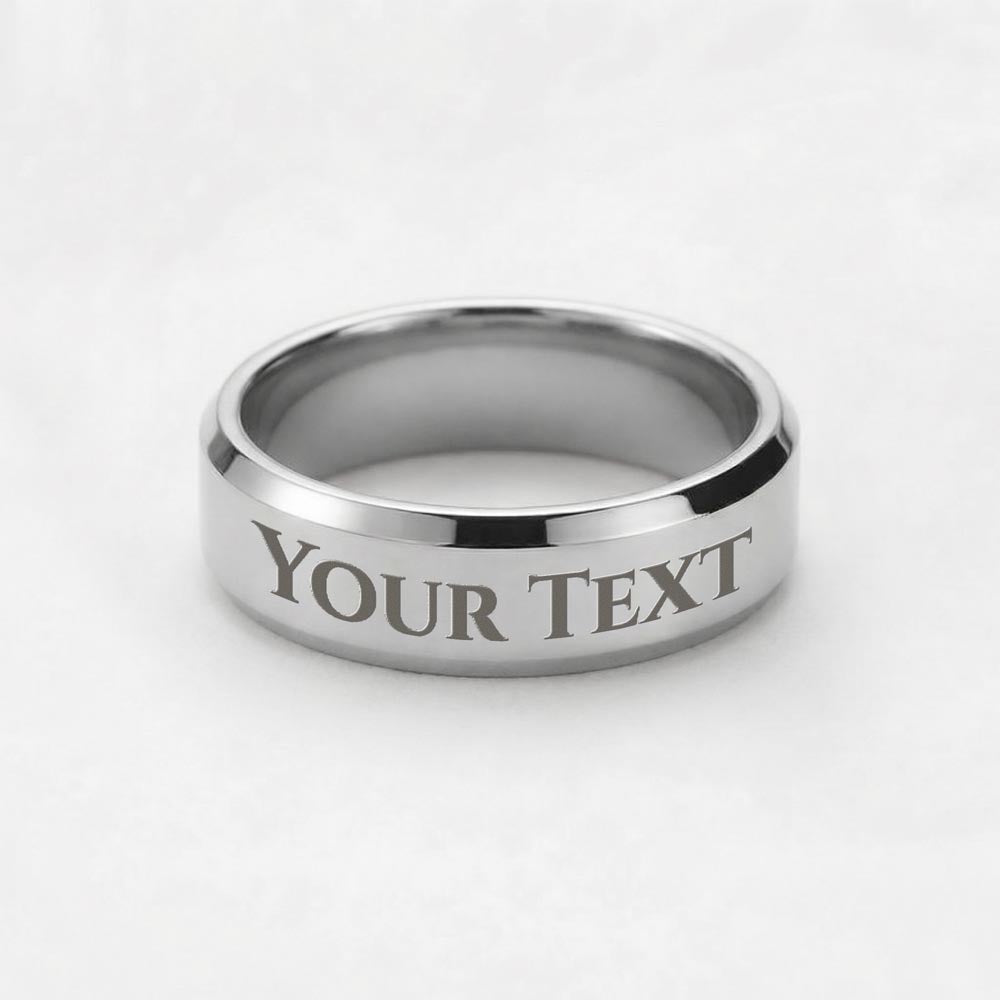 Custom Engraved Men's Ring – Personalized Name, Date or Message Ring | Stainless Steel, Black or Gold Finish Gift for Him