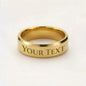 Custom Engraved Men's Ring – Personalized Name, Date or Message Ring | Stainless Steel, Black or Gold Finish Gift for Him