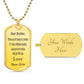personalized gold dog tag necklace for brother