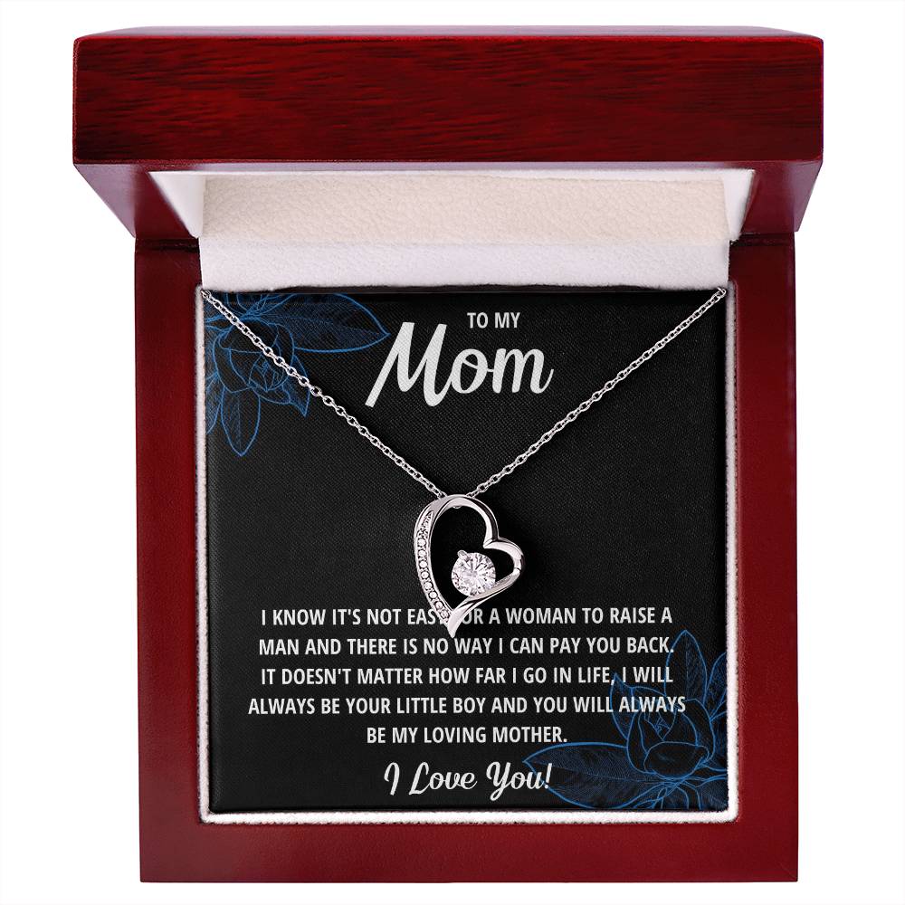 Forever Love Heart Necklace for Mom from Son | Cubic Zirconia Gift for Mother's Day, Birthday or Just Because