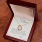 Cubic Zirconia Heart Necklace | Elegant Gift for Daughter from Mom, Sentimental Jewelry with Message Card