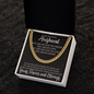 Gold Cuban Link Necklace for Husband with Message Card
