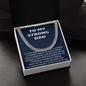 To My Strong Dad – Cuban Link Chain Necklace from Son or Daughter | Sentimental Father Gift