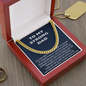 To My Strong Dad – Cuban Link Chain Necklace from Son or Daughter | Sentimental Father Gift