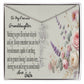 Personalized Birth Flower Name Necklace - Gift For Granddaughter