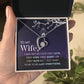 Cubic Zirconia Heart Necklace for Wife with Message Card