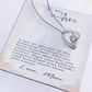 Cubic Zirconia Heart Necklace | Elegant Gift for Daughter from Mom, Sentimental Jewelry with Message Card