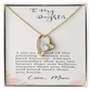 Cubic Zirconia Heart Necklace | Elegant Gift for Daughter from Mom, Sentimental Jewelry with Message Card