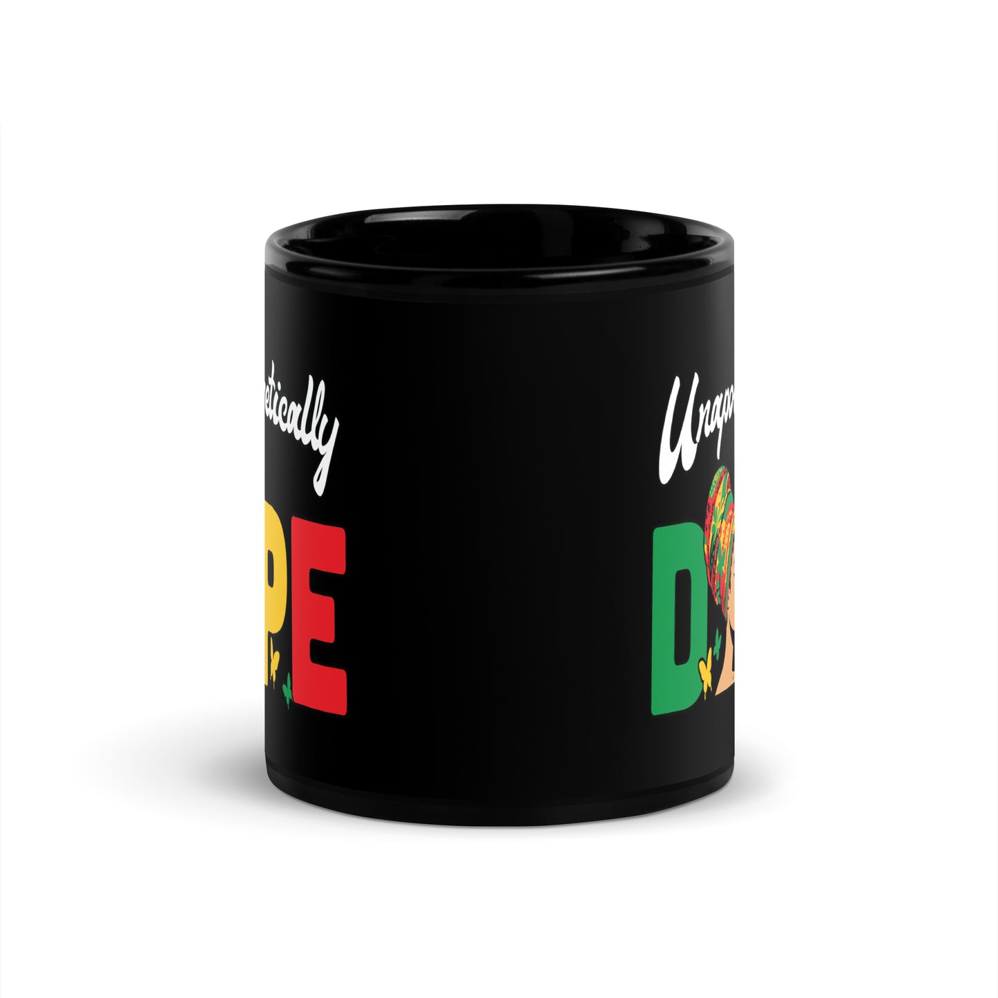 Unapologetically Dope Black Glossy Mug