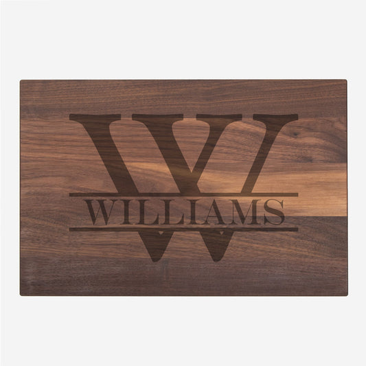 Personalized Initial Name Wood Cutting Board - 16" x 10.5"