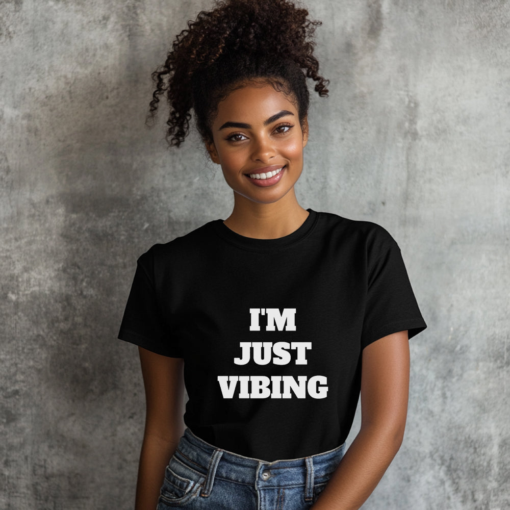 I'm Just Vibing Unisex Heavy Cotton Tee