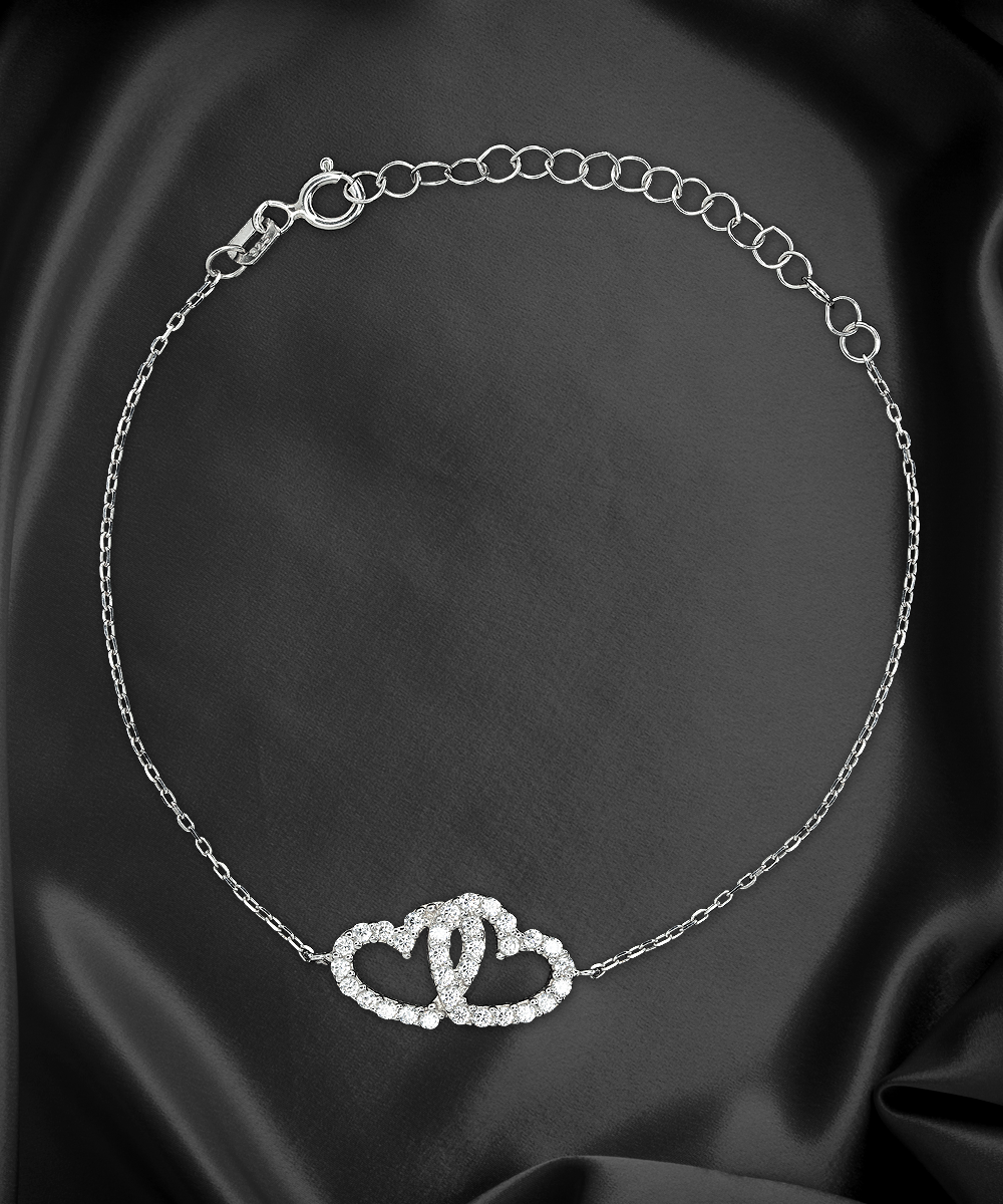 Little Sister Connected Heart Bracelet- Gift for Sister