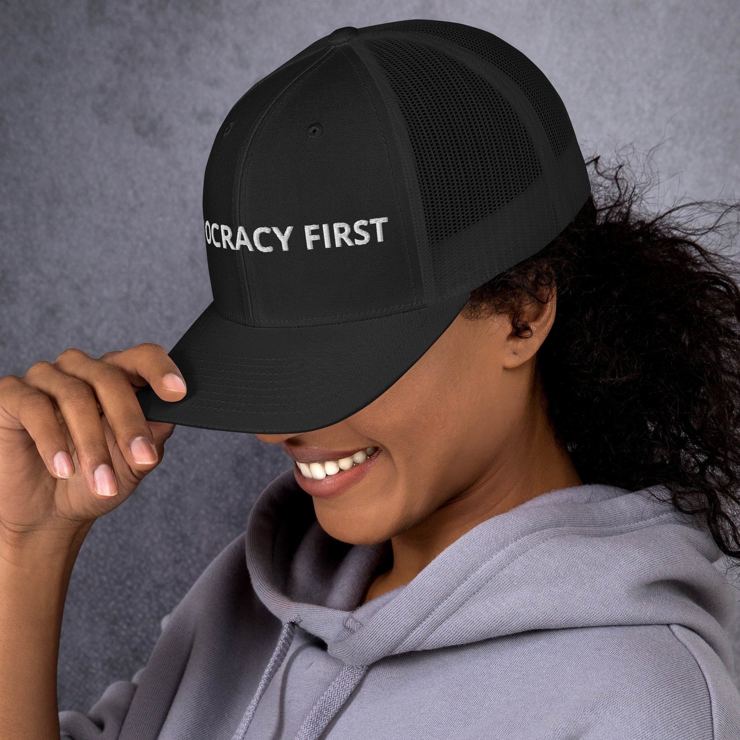 Democracy First Trucker Cap