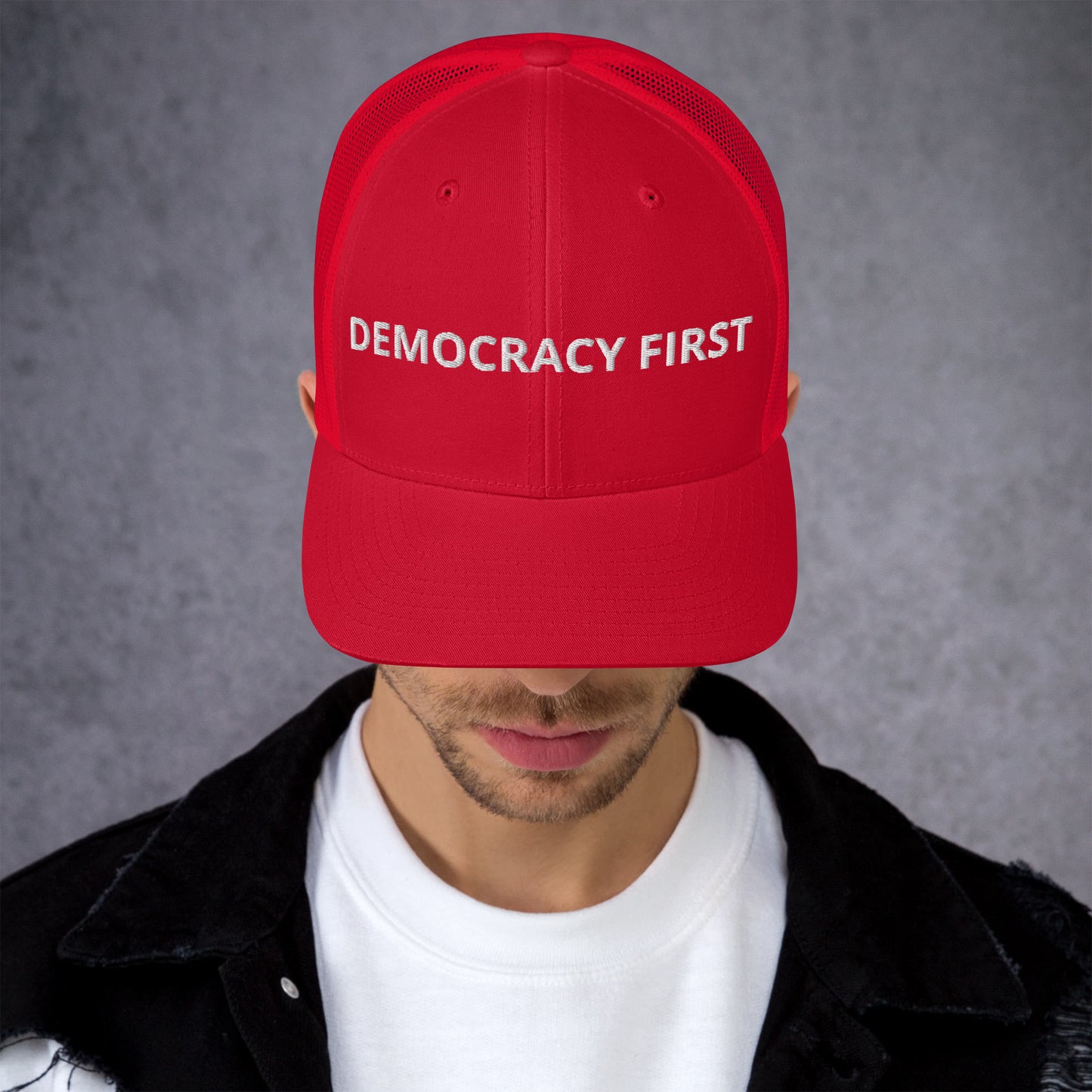 Democracy First Trucker Cap