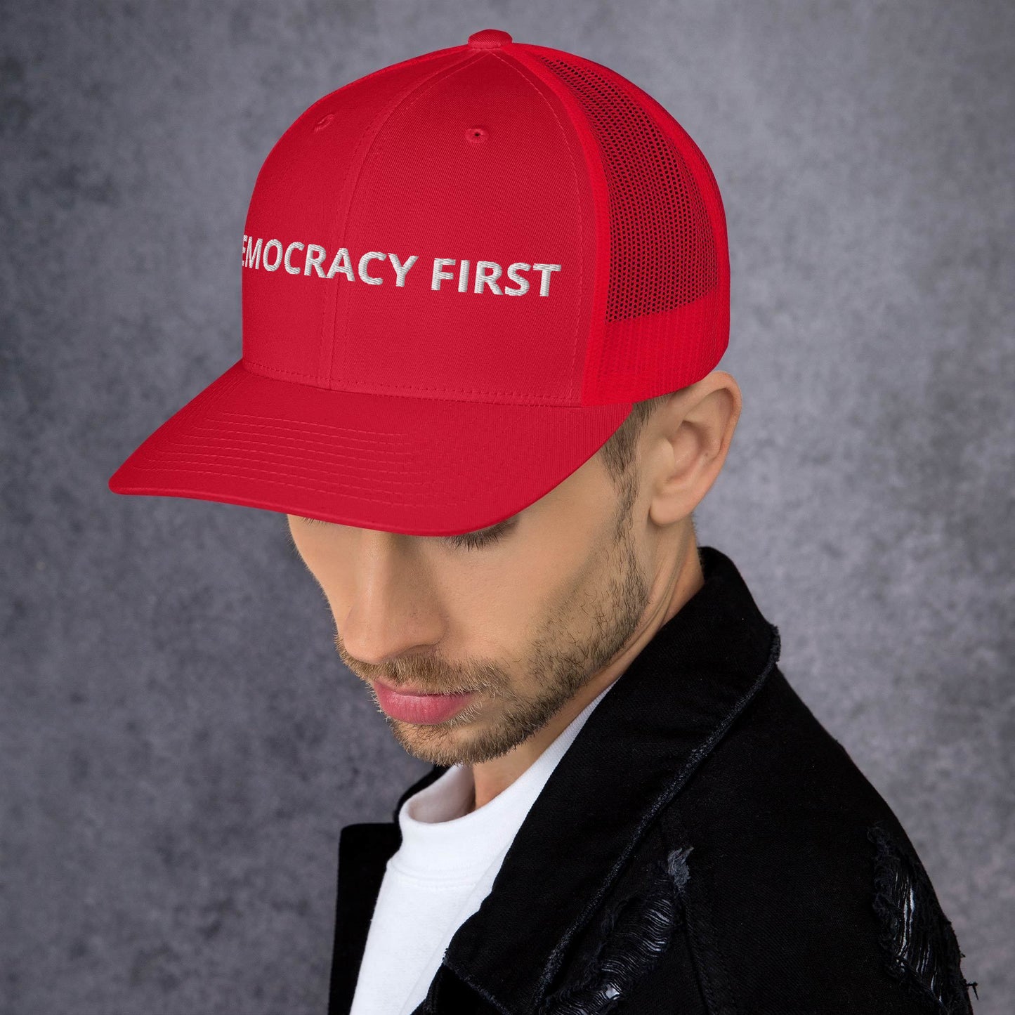 Democracy First Trucker Cap