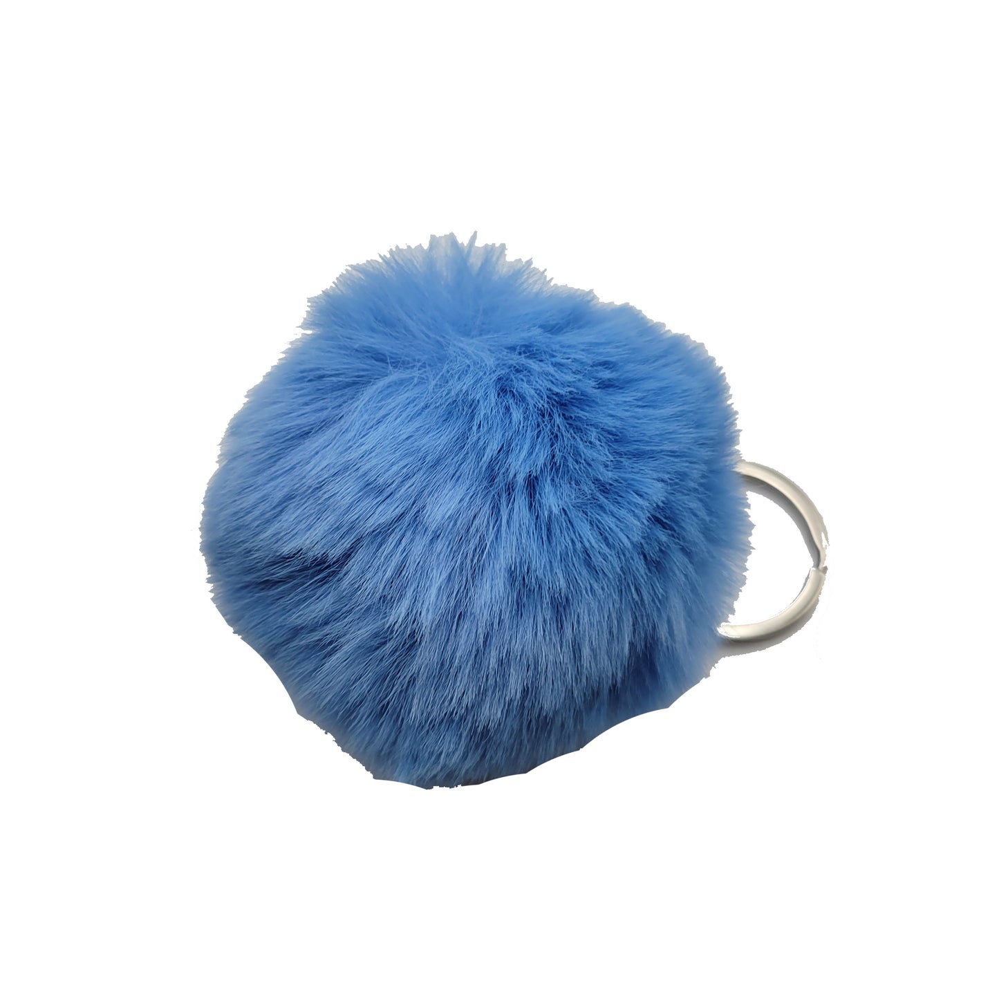 Personalized Fluffy Faux Fur Keychain w/Initial - Stocking Stuffer & Gift