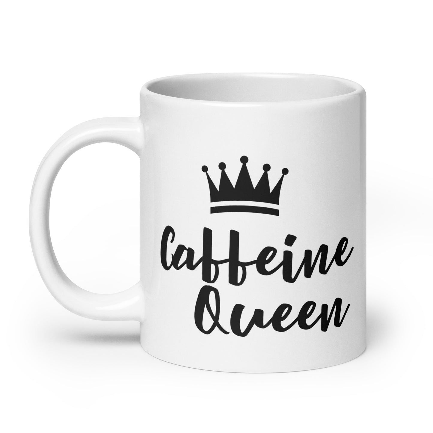 Caffeine Queen White Glossy Mug