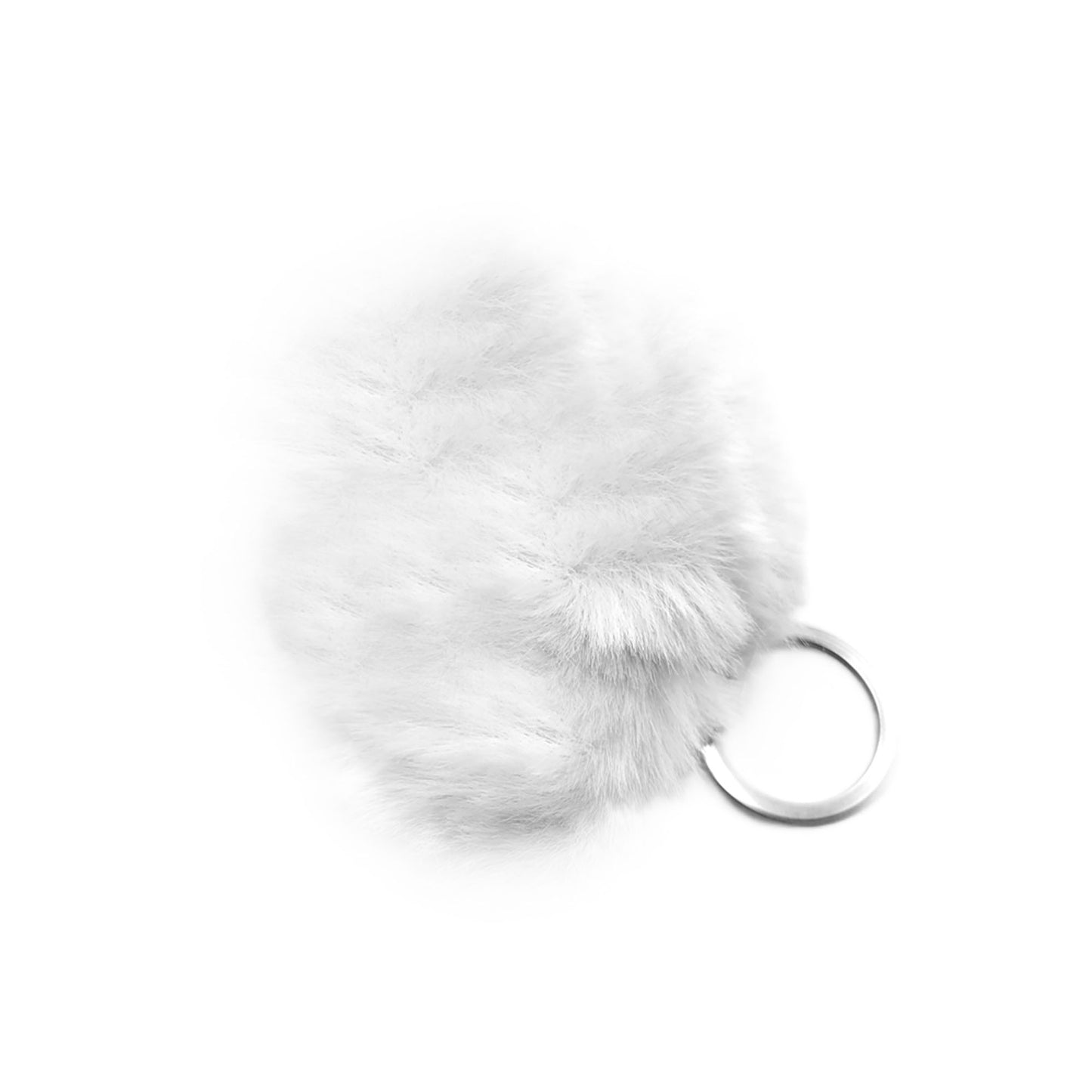 Personalized Fluffy Faux Fur Keychain w/Initial - Stocking Stuffer & Gift