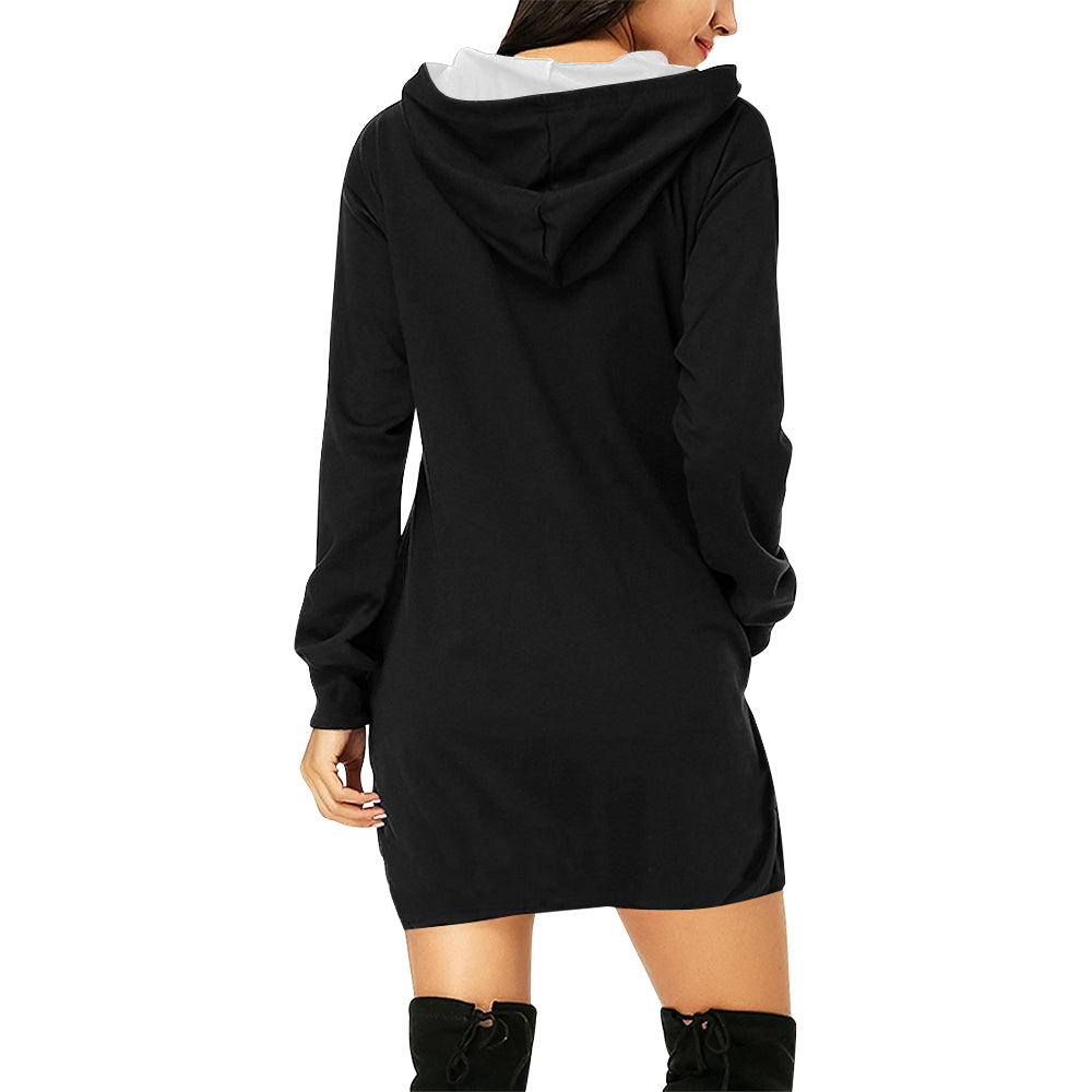 Black Mini Hoodie Dress