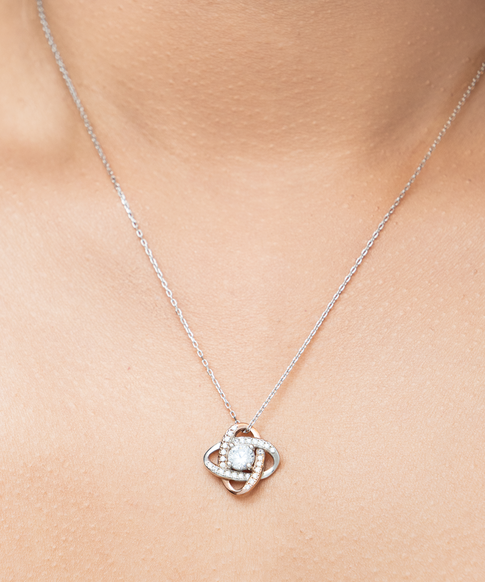 Sterling Silver Rose Gold Necklace For Daughter